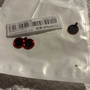 Red Camera Lens Protector for iPhone 12